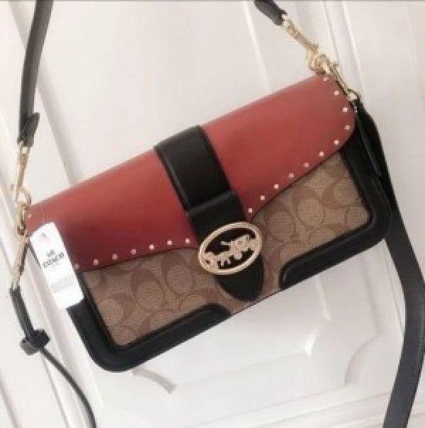 Coach Georgie Signature Shoulder Bag With OGBox &amp; DustBag