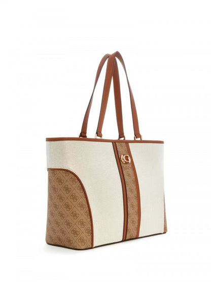 GUESS deauville pearl canvas tote bag