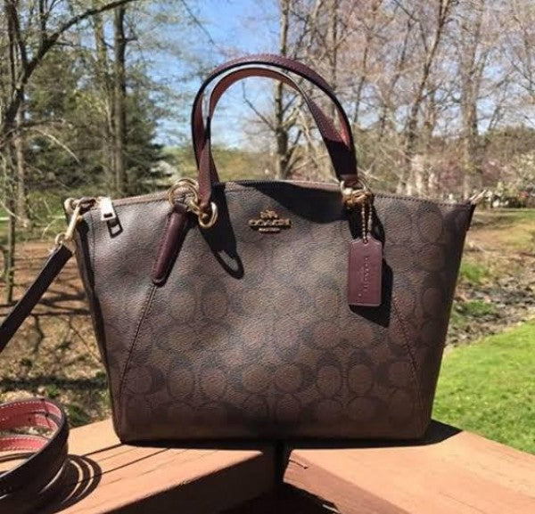 Coach kelsey handbag with long strap with dust cover