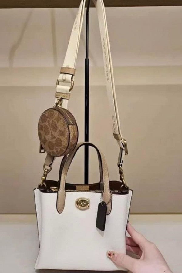 Coach Willow Small Tote w Pouch bag with box premium quality