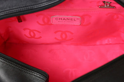 Chanel Cambon Line Black Quilted Leather Shoulder Bag with box