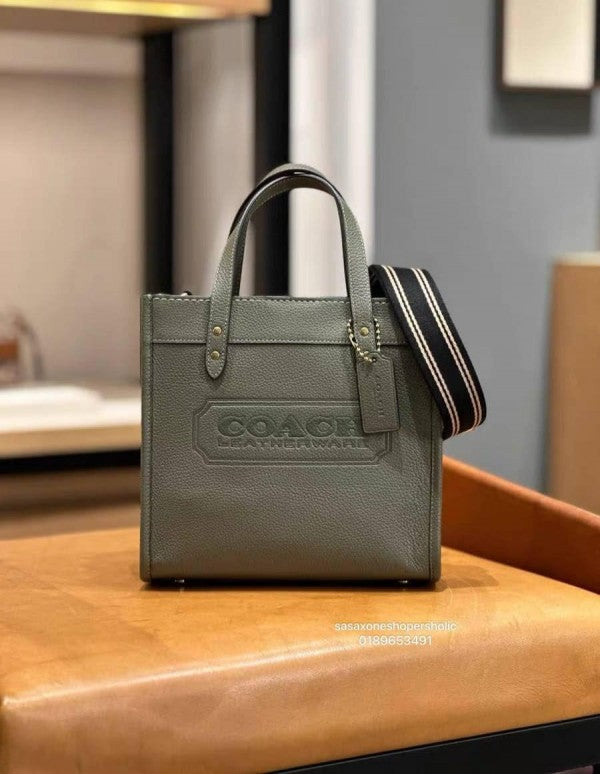 Coach Field Tote bag In Colorblock With Box Dustbag SlingBelt