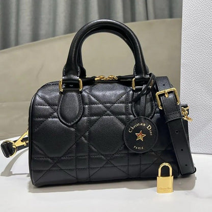 Christian Dior Groove Bag in Black Macrocannage Calfskin