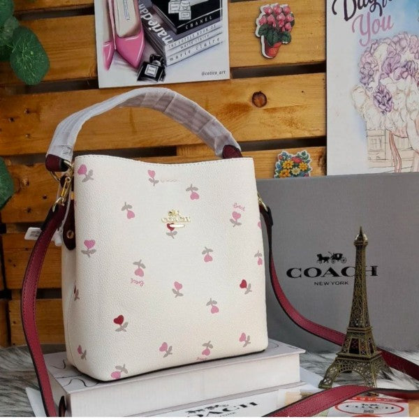 COACH Bucket Bag NATURAL MULTI With BOX