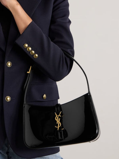 Saiint Laurent patent hobo bag glossy with og box