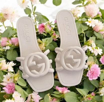 Gucci Interlocking G Slides With Original Box Carry Bag