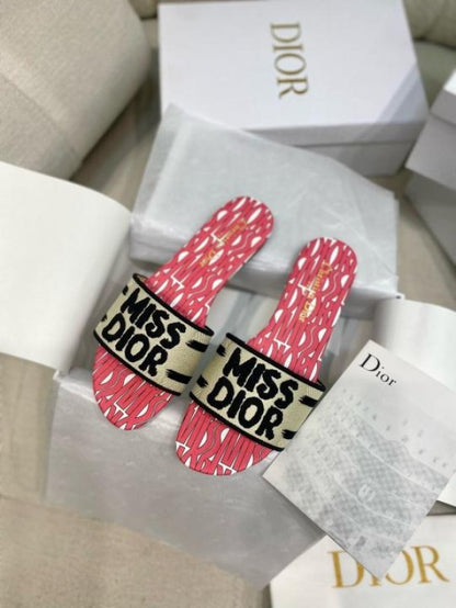 Miss Dior Dway Flats With Original Box Carry Bag