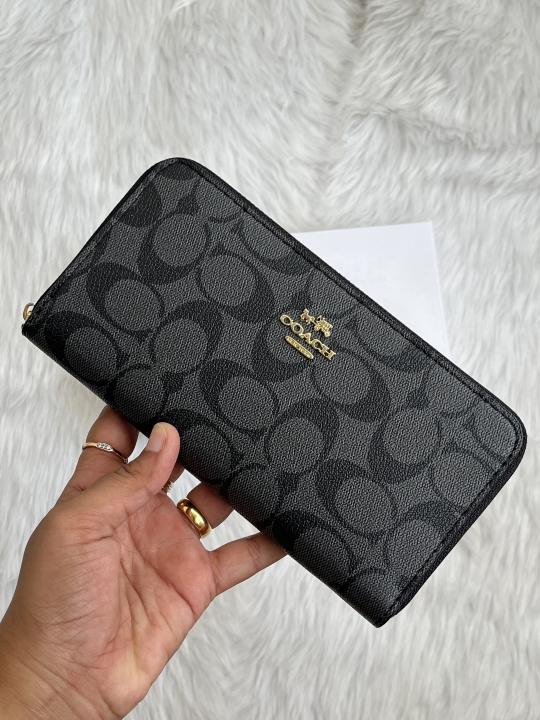 Coach long wallet premium quality with box