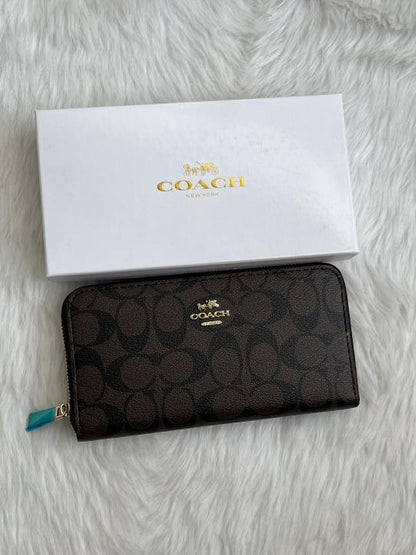 Coach long wallet premium quality with box