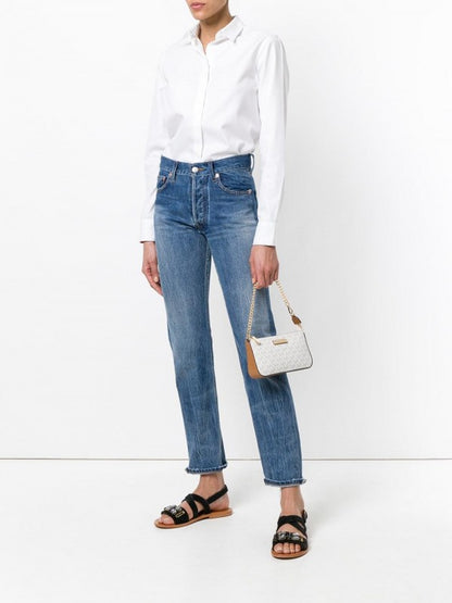 Michael_Kors small jet set coffee shoulder bag with box