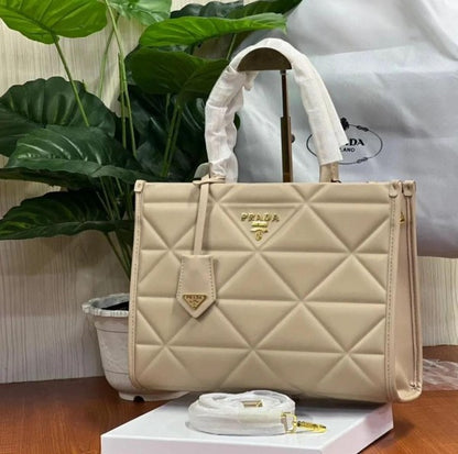 Prada leather symbole tote bag with dust cover &amp; dust bag