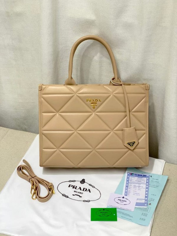 Prada leather symbole tote bag with dust cover &amp; dust bag