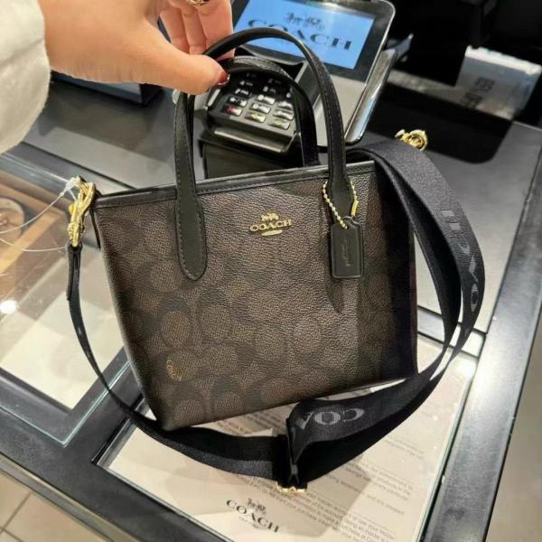 Coacch city mini tote bag in signature canvas bag with box premium quality