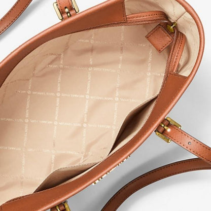 Miichael Kors jet set travel signature small top zip shoulder tote bag with dust cover