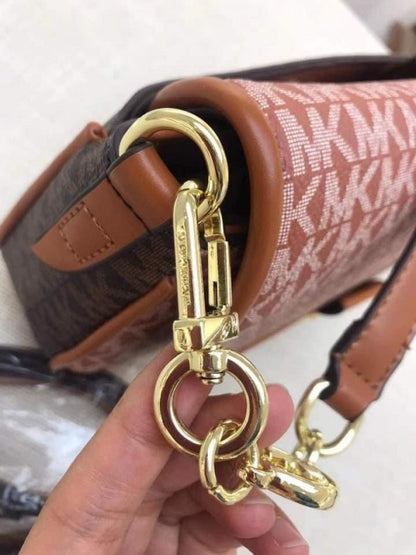 Michael Michael kors Bradshaw Two Tone Logo Convertible Shoulder bag with box