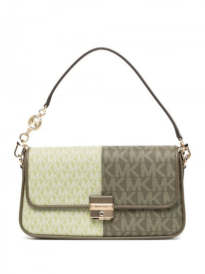 Michael Michael kors Bradshaw Two Tone Logo Convertible Shoulder bag with box