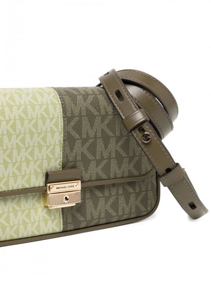 Michael Michael kors Bradshaw Two Tone Logo Convertible Shoulder bag with box