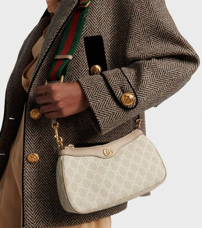 Gucci ophidia gg shoulder bag with cherry zip double box red box packing(carry bag)