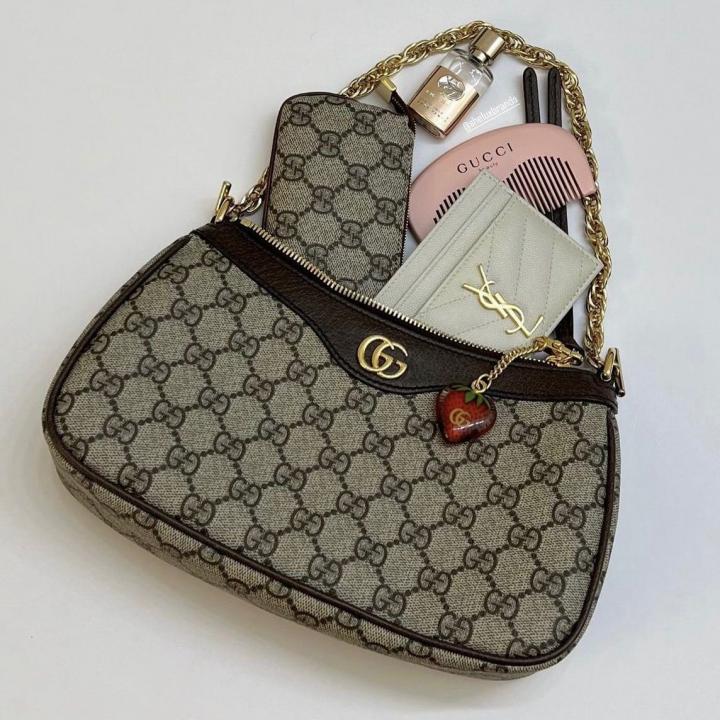 Gucci ophidia gg shoulder bag with cherry zip double box red box packing(carry bag)