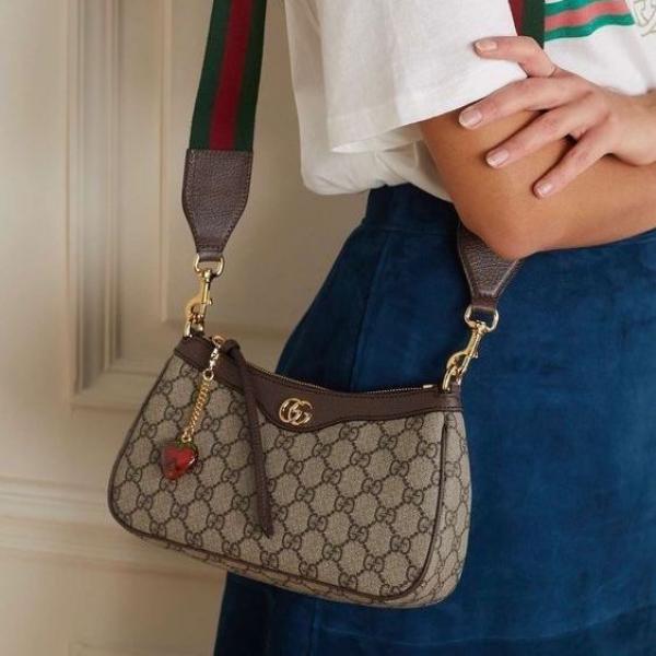 Guccii ophidia gg shoulder bag with cherry zip double box red box packing(carry bag)
