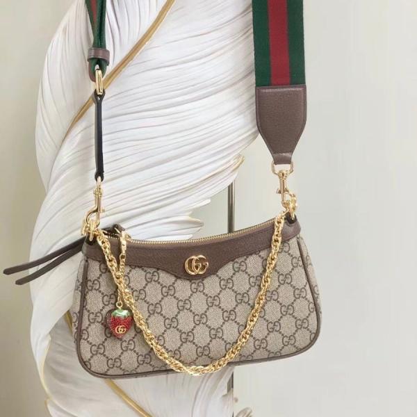 Gucci ophidia gg shoulder bag with cherry zip double box red box packing(carry bag)