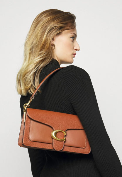 Coach tabby 26 shoulder bag in dark stone color with box