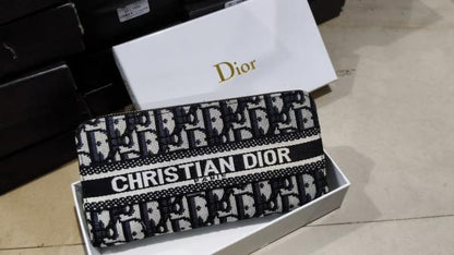 christian dior zipper wallet for women with box