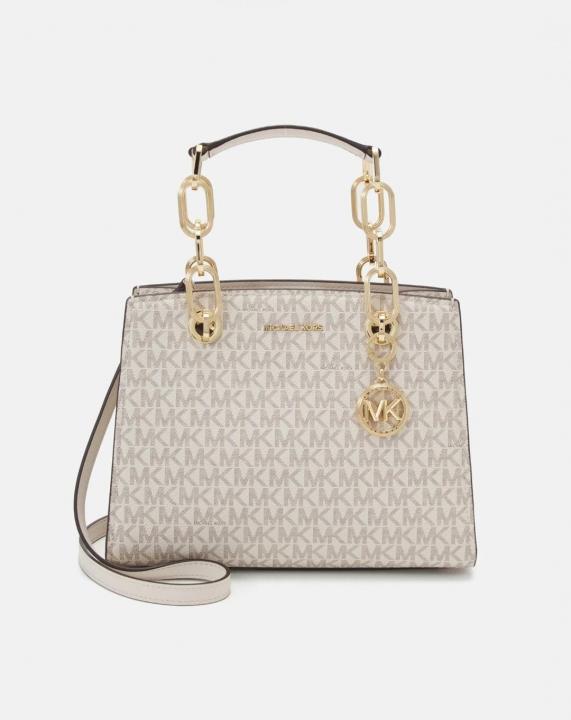 Miichael kors cynthia small signature logo satchel