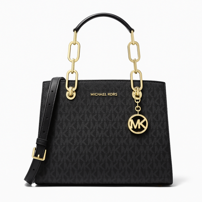 Miichael kors cynthia small signature logo satchel