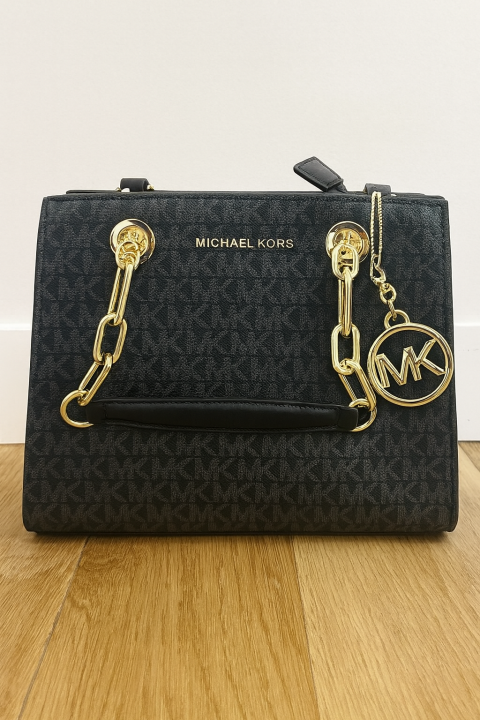 Miichael kors cynthia small signature logo satchel
