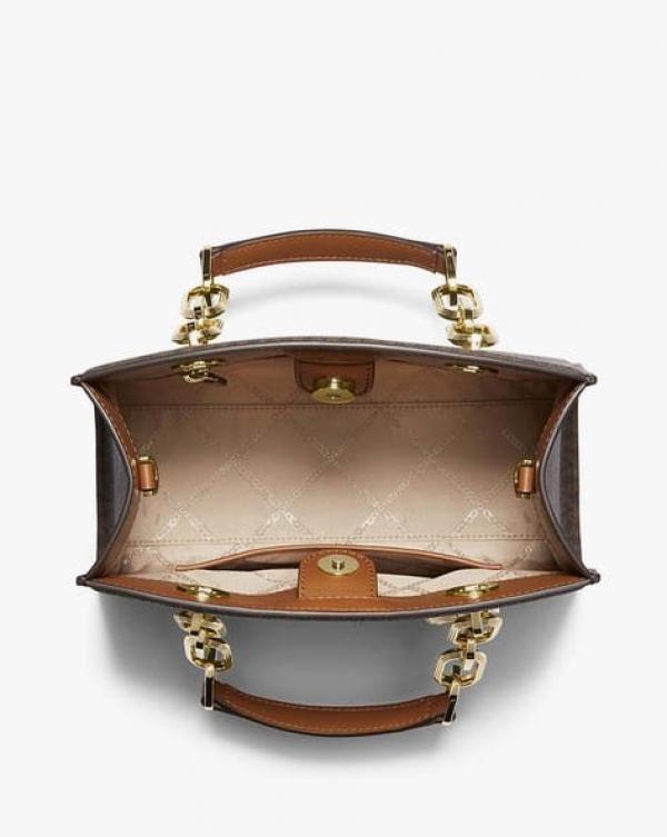Miichael kors cynthia small signature logo satchel