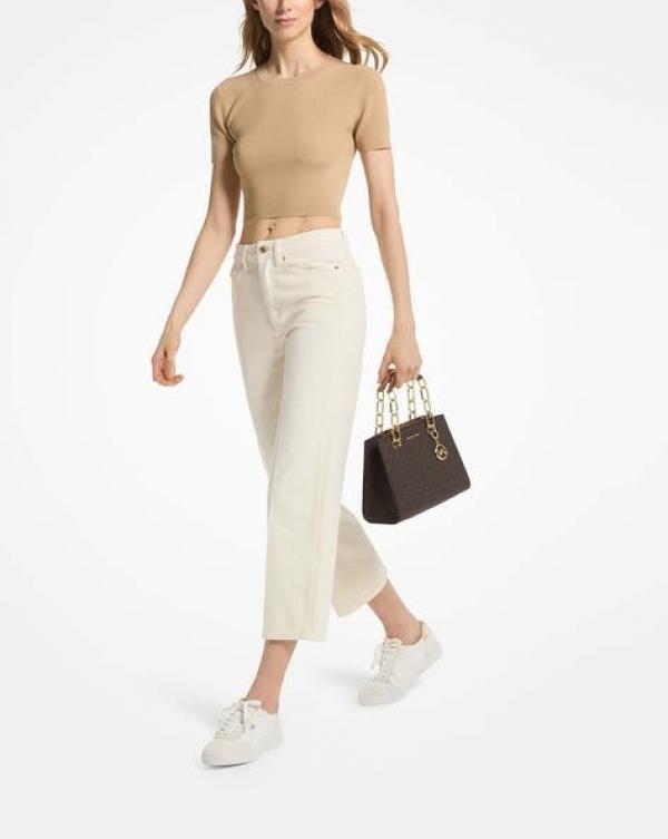 Miichael kors cynthia small signature logo satchel