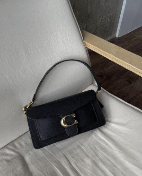 Coach tabby 26 shoulder bag in dark stone color with box