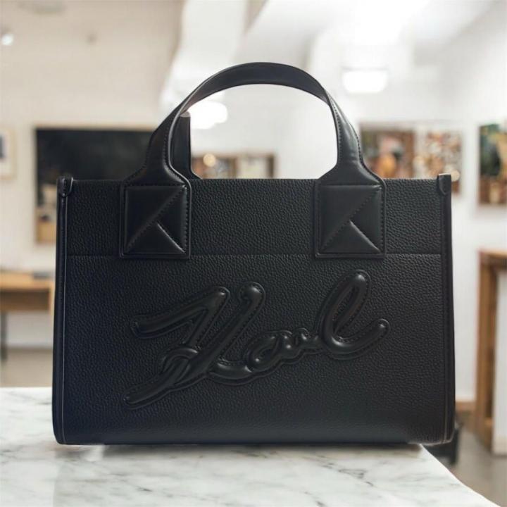 Karl lagerfeld ksquare medium embossed totebag with ogbox 2belts