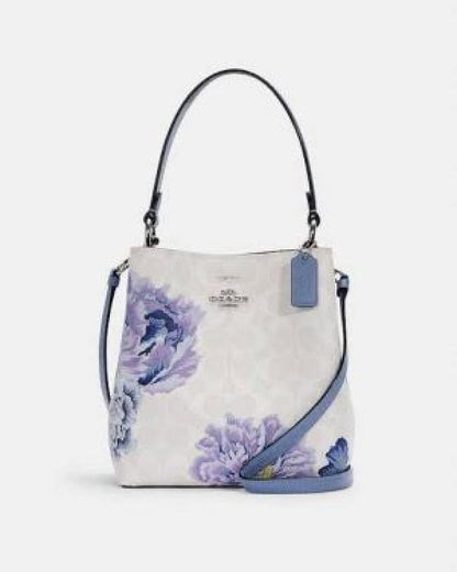 Coach floral bucket with box premium quality with box