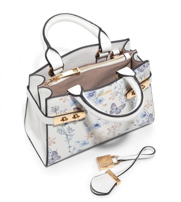 Aldo Lisbon Womens White Satchel with box