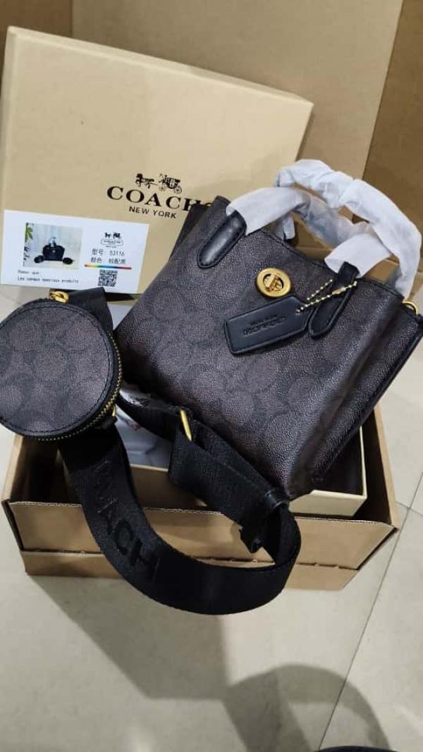 Coach Willow Coffee Black Medium With DustCover with box