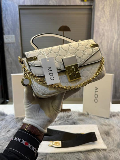 Aldo Bone DALLANNA&amp;Logo Medium Cross Body Bag with box