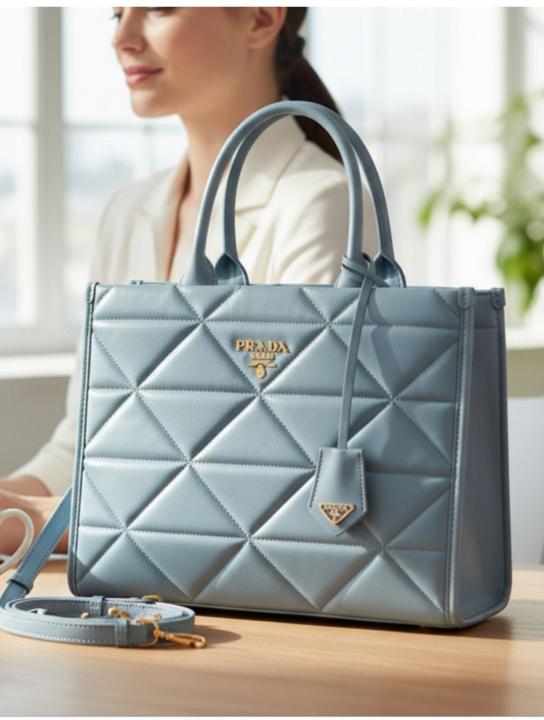 Prada leather symbole tote bag with dust cover &amp; dust bag