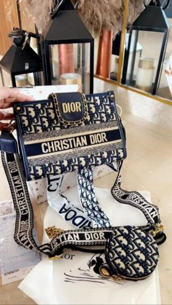 Chriistian diior camps lingbag with ogbox dustbag scarf