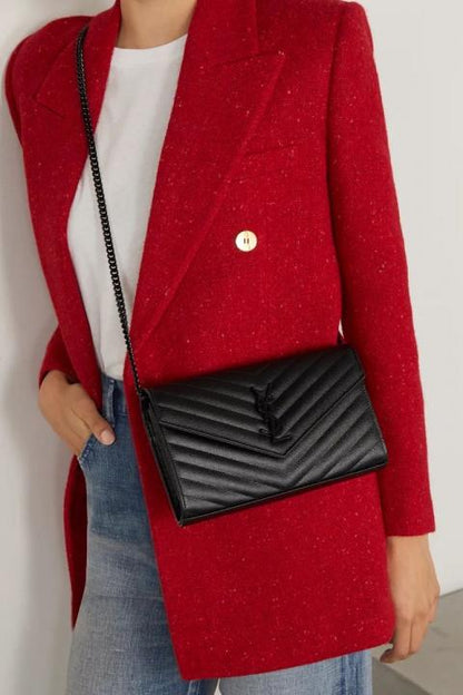 Saiint Laurent Envelope Bag With Double Box &amp; Dust Cover