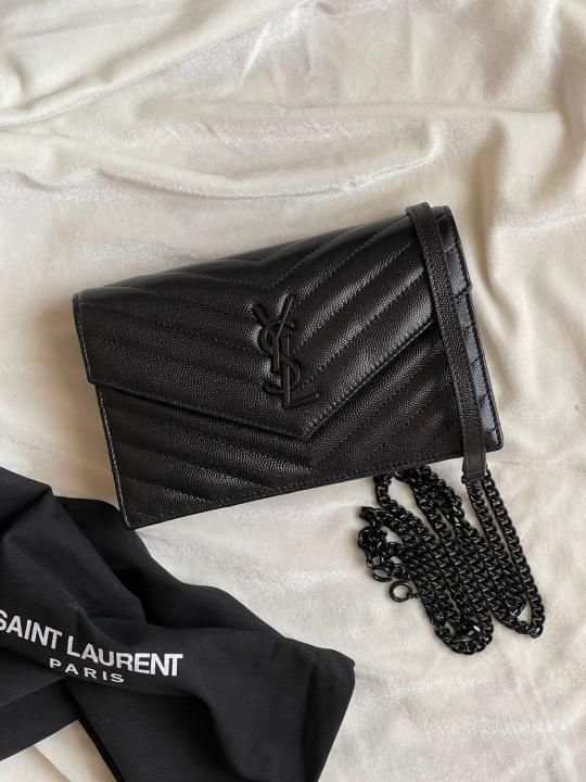 Saiint Laurent Envelope Bag With Double Box &amp; Dust Cover