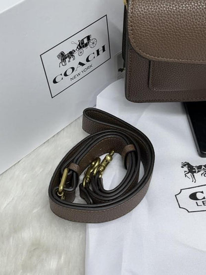 Coach tabby 26 shoulder bag in dark stone color with box