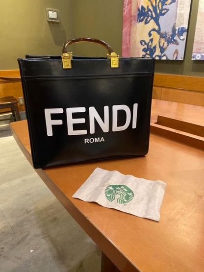 Fendii Sunshine Shopper Tote With Charm LongBelt