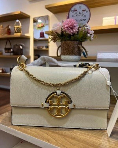 Torry leather miller flap shoulder bag with box