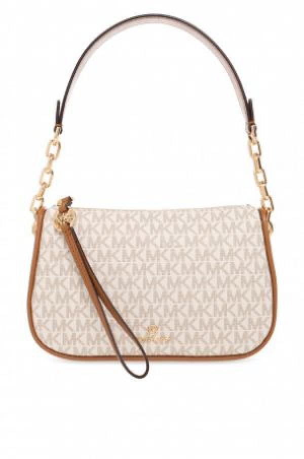 Miichael Korrs Jet Set Monogram Print Shoulder Bag