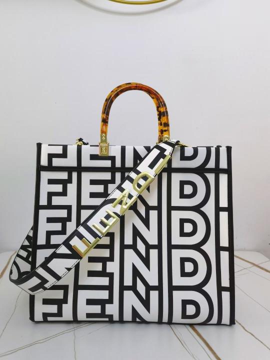 Fendii Sunshine Shopper Tote With LongBelt