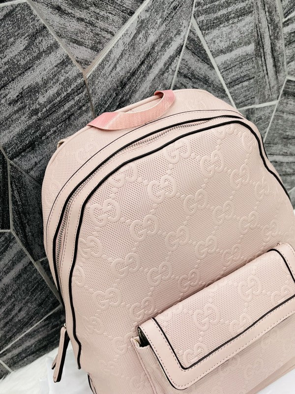 Guccii Emboss Backpack With DustCover