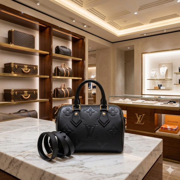 Louiis vuitton speedy bag with doublebox carrybag