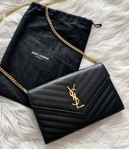 Saiint Laurent Envelope Bag With Double Box &amp; Dust Cover